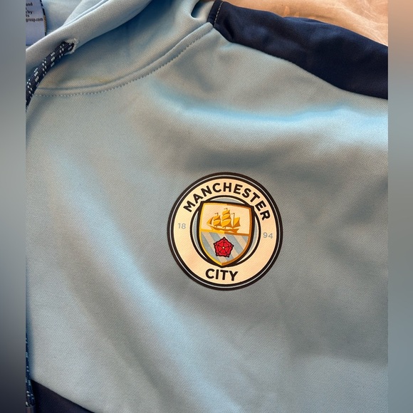 Manchester City F.C. Fleece Jacket Sweatshirt Official Soccer Hoodie Large - Picture 3 of 7